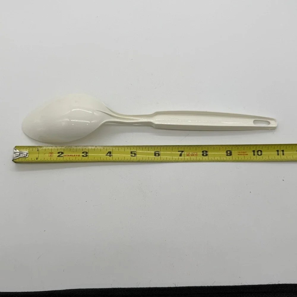 Ekco Solid Serving Spoon White Cream Nylon Plastic 11